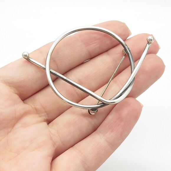 Other - 925 Sterling Silver Vintage Handcrafted Modernist Knot Pin Brooch